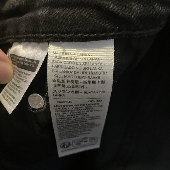 Levi’s Ribcage Bell Jeans Womens 31 Black Stretch Flared High Rise Waist Denim - Picture 8 of 15